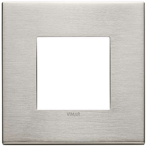 Vimar Eikon Exé - Plaque de Recouvrement 2M (Métal Brossé - Nickel)