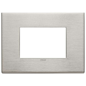 Vimar Eikon Exé - Plaque de Recouvrement 3M (Métal Brossé - Nickel)