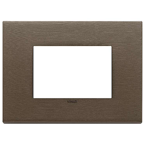 Vimar Eikon Exé - Plaque de Recouvrement 3M (Métal Brossé - Bronze Foncé)