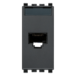 Vimar Eikon - RJ45 Cat6A Netsafe UTP stopcontact (Grijs)
