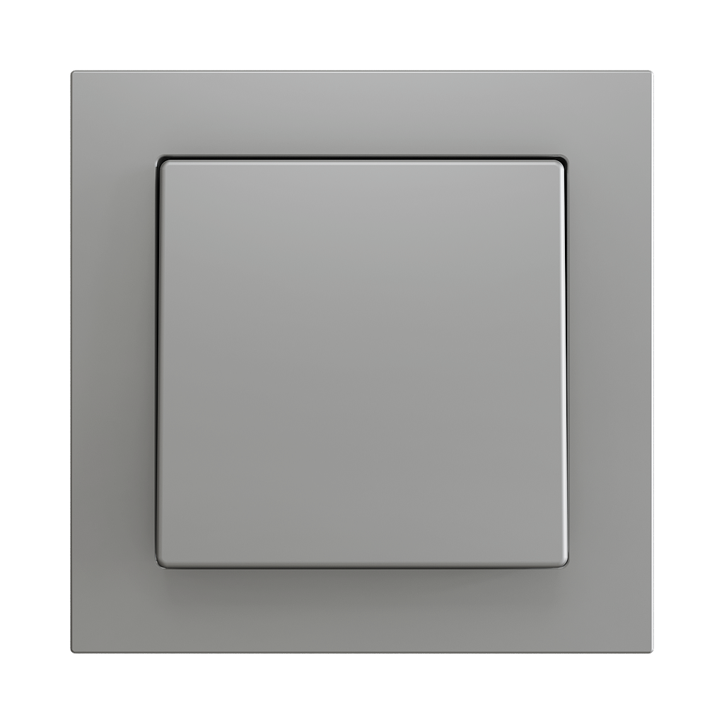 Zennio ZS55 - Bouton poussoir Soft - simple 2-p (Argent) - VPE=10